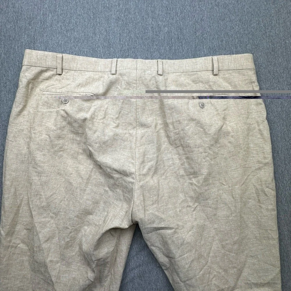 JOE Joseph Abboud Pants‎ Linen Blend Beach Wedding Men's Sz 44x30 Beige